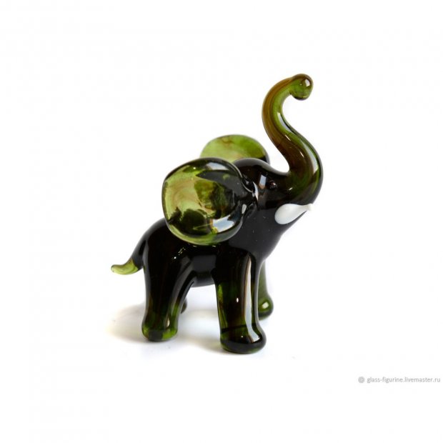 Green Elephant Figure
