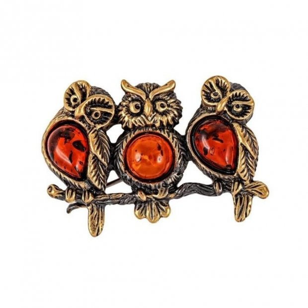 Owls Brooch