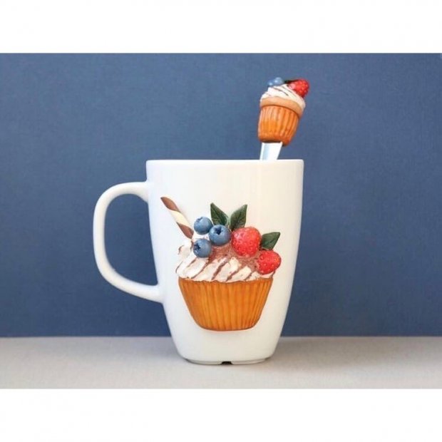 Cupcake Mug And Spoon