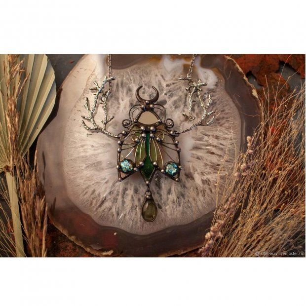 Spring Moth Necklace