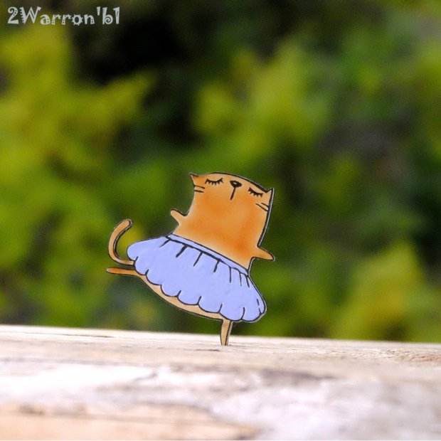 Ballerina Cat Brooch