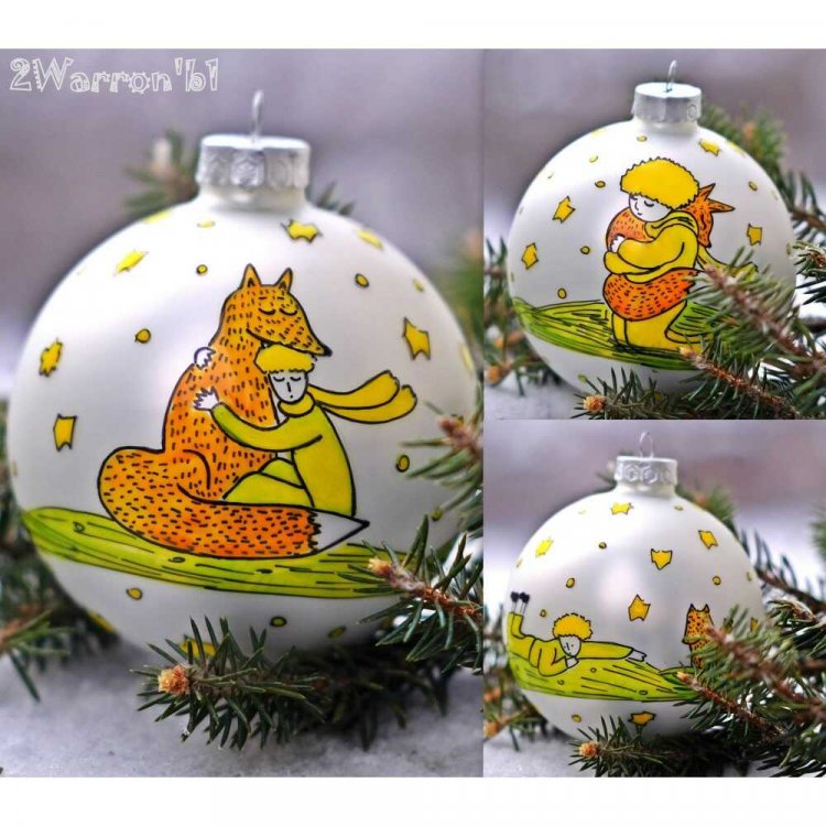 The Little Prince - The Little Prince with Fox Christmas Ball