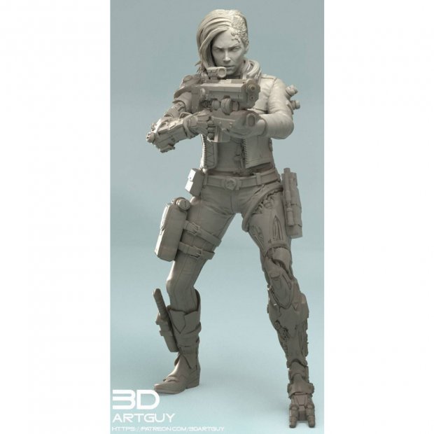 Cyborg Assassin Figure (Unpainted) ver1