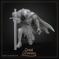 Knight with a sword on his knee Figure (Unpainted)