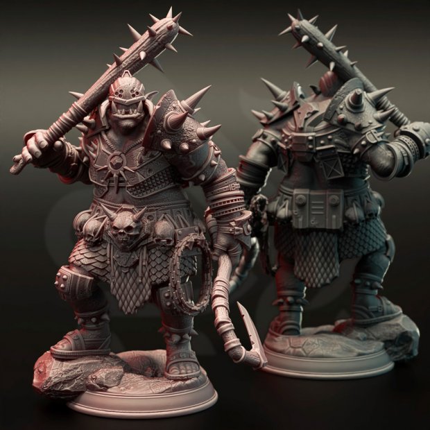 Orc Bruz the Destroyer Figure (Unpainted)