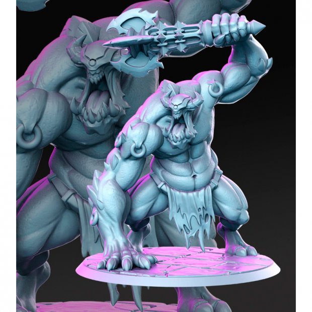 Pyropheme Ogre Warlord Figure (Unpainted)
