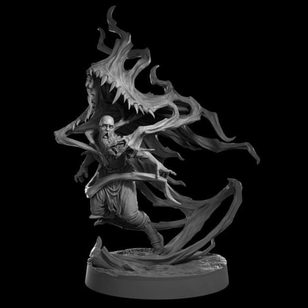 An Old Man Possessed by a Spirit Figure (Unpainted)