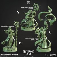 Elven Shadow Arcanist Figure (Unpainted)