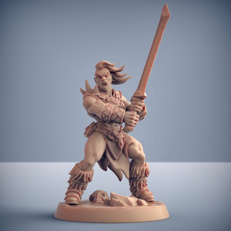 Barbarian Otteyn, warrior of Dragon Peak Figure (Unpainted)