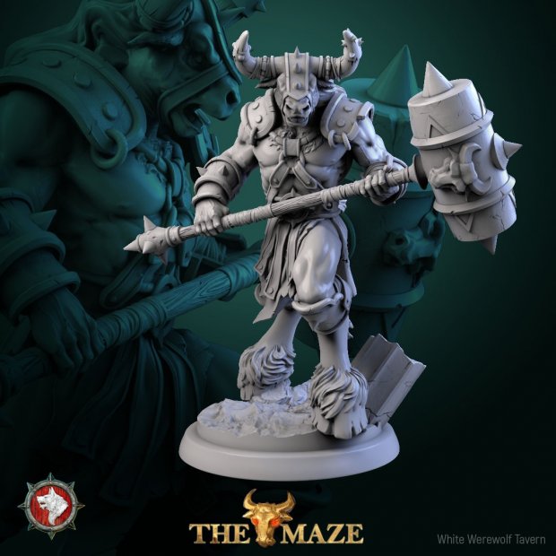 Minotaur with a hammer Figure (Unpainted)