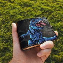 Handmade Jurassic T-Rex Custom Wallet