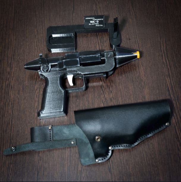 Admiral Thrawn RK-3 Blaster Pistol Replica with holster | Star Wars Cosplay
