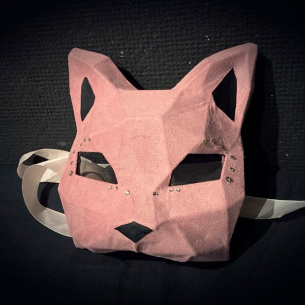 Pink Kitty Mask