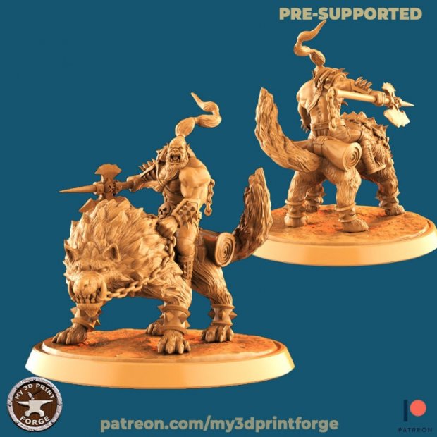Orc rider Figure (Unpainted)