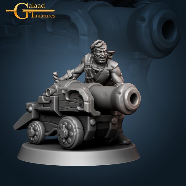 Pirate Cannon Figure (Unpainted)