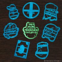 Handmade Gravity Falls Set Of 8 Cookie Cutters