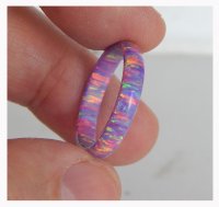 Solid opal ring. Very beautiful opal ring lavender color. Solid opal band.