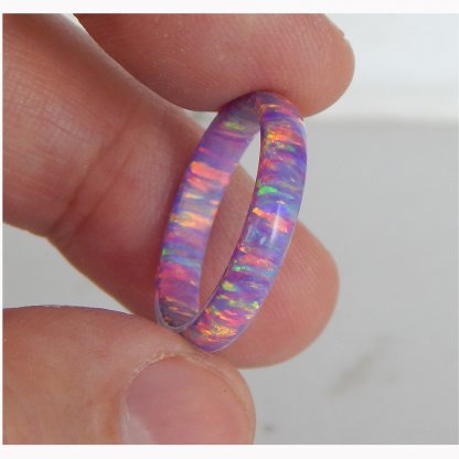 Solid opal ring. Very beautiful opal ring lavender color. Solid opal band.