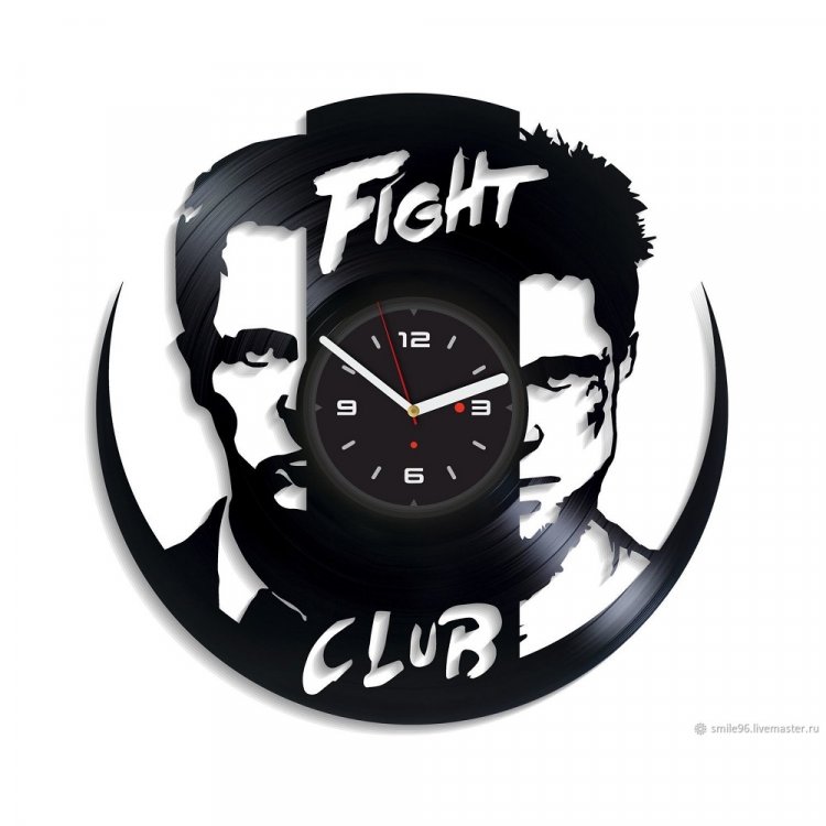 Handmade Fight Club Vinyl Wall Clock