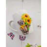 Bear With Sunflowers Mug With Decor