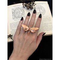 Handmade Butterfly Dead Head Ring