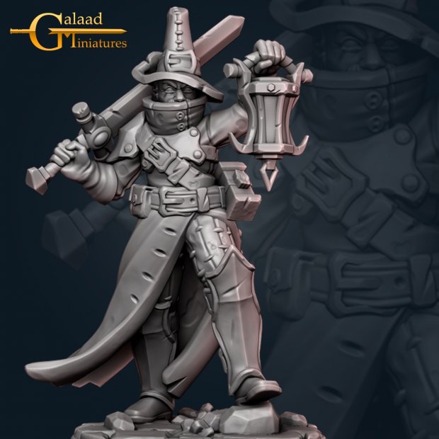 Demon Hunter with Sword Figure (Unpainted)