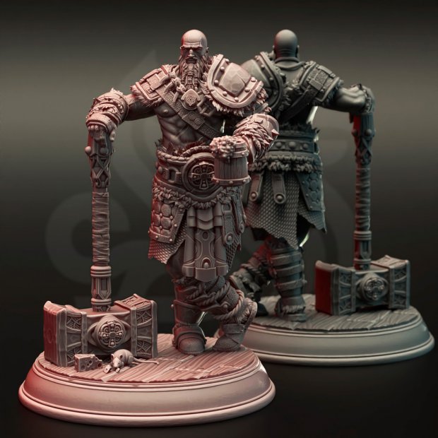 Frot the Warlike, barbarian mercenary Figure (Unpainted)