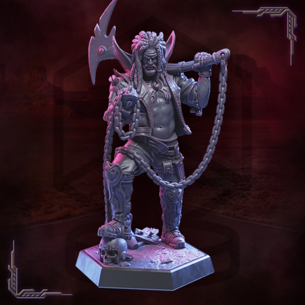 Jackal of the Desert, leader of the Wild Riders gang Figure (Unpainted)