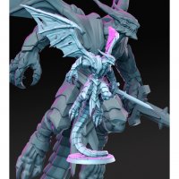 Veltrax Dragonborn with sword Figure (Unpainted)