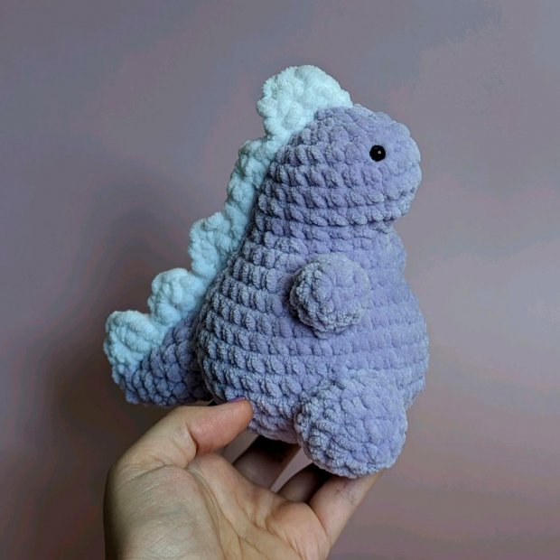 Lavender Dinosaur Plush Toy