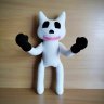 Trevor Henderson - Cartoon Cat (White) Plush Toy