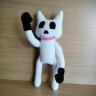 Trevor Henderson - Cartoon Cat (White) Plush Toy