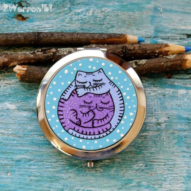 Cats Pocket Mirror