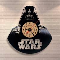 Handmade Star Wars - Darth Vader Vinyl Clock Wall
