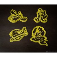 Handmade The Little Mermaid Set Of 4 Cookie Cutters