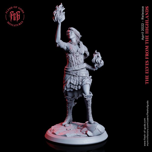 Pyromancer Vilian Figure (Unpainted)