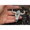 Crystal Cow Skull Pendant Necklace