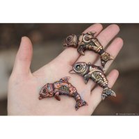 Handmade Mechanical Dolphin Pendant Necklace