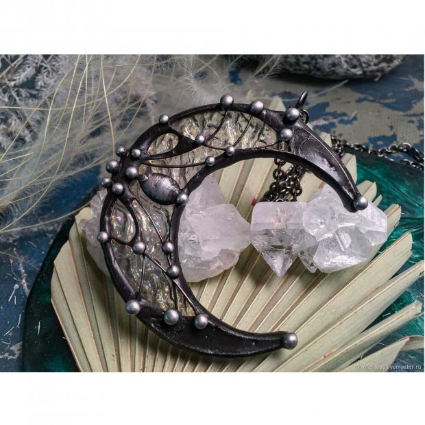 Glass Moon Necklace