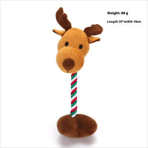 Christmas Plush Squeaky Pet Toy (Christmas Elk)