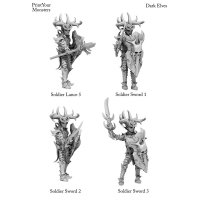 Drow soldier with sword Figure (Unpainted)
