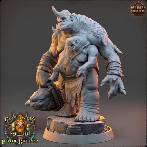 Kamnerub Brothers, Ogres-Siamese Twins Figure (Unpainted)