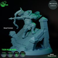 Dwarf Archer Figure (Unpainted)