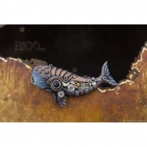 Steampunk Whale Pendant Necklace