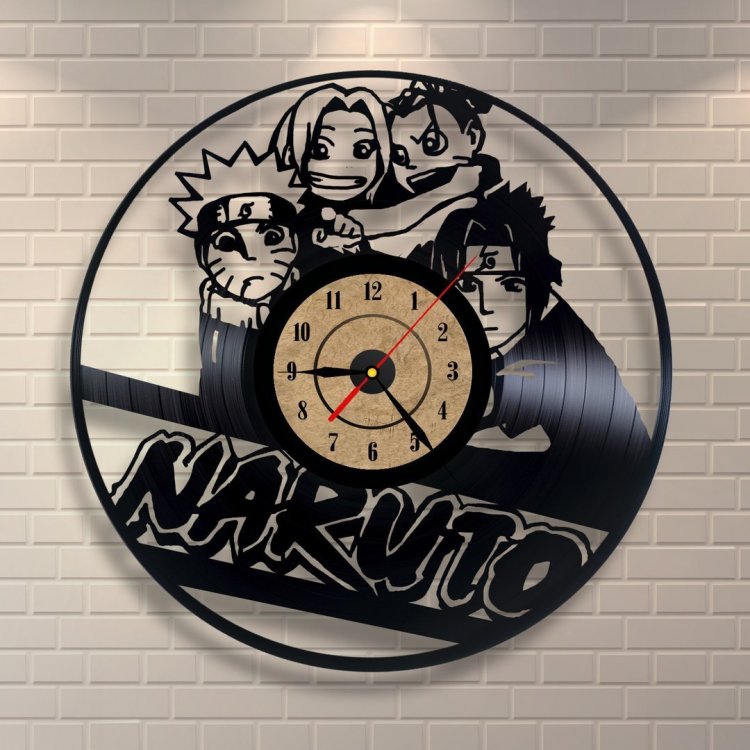 Handmade Naruto Vinyl Clock Wall