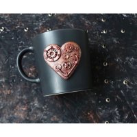 Steampunk Heart Mug With Decor
