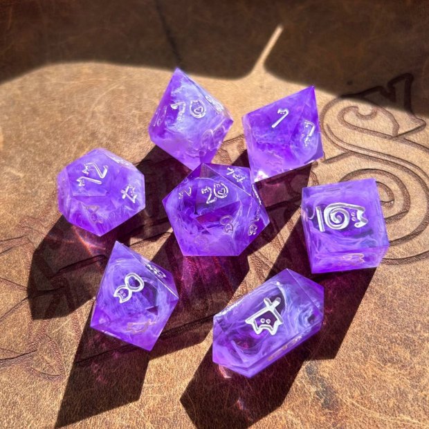 Purple Swirl Dice