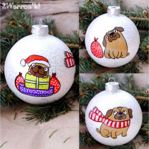 Christmas Pug Christmas Ball