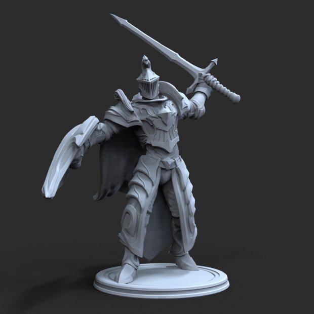 Elite knight on the attack Figure (Unpainted)