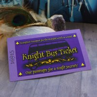 Handmade Harry Potter - Knight Bus Ticket Bookmark